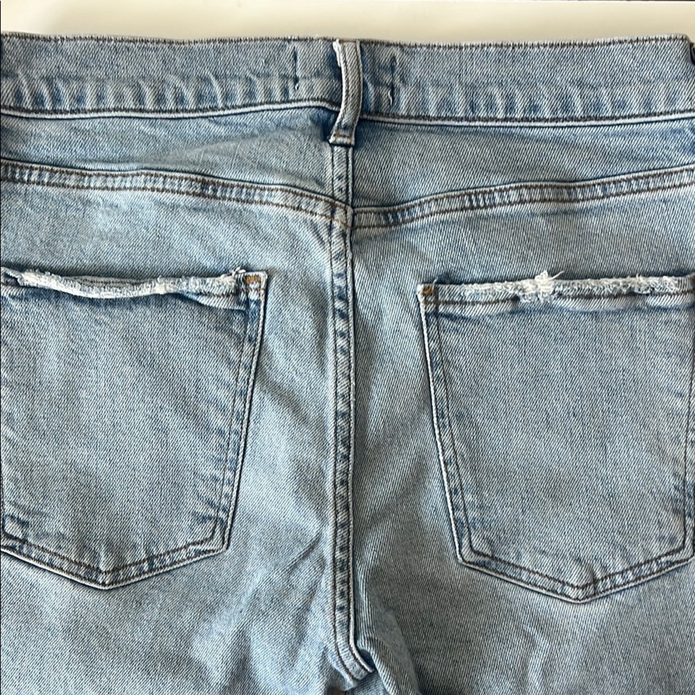 AGOLDE Toni Mid Rise Skinny Jeans in Daylight Light Wash Distressed 27 - Picture 7 of 9